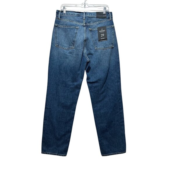 NOEND High Rise Relaxed Straight Jeans Womens 29 Blue Made USA 100% Cotton Denim - Picture 4 of 16
